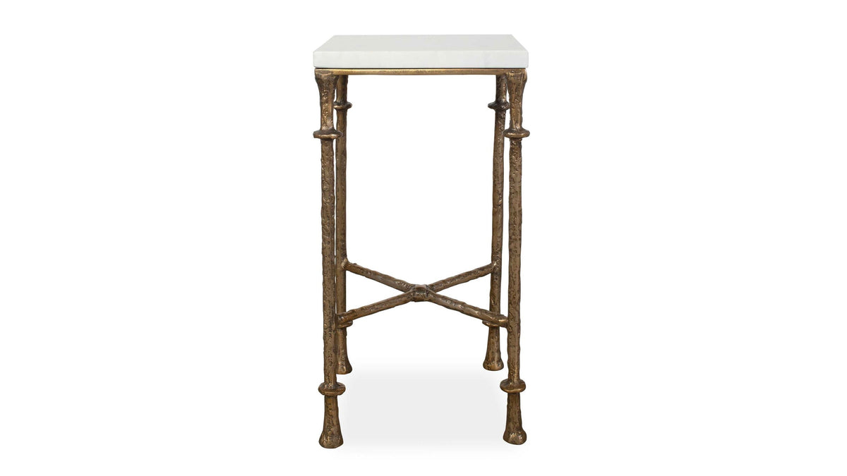 Penelope - Marble Accent Table - Brass / White