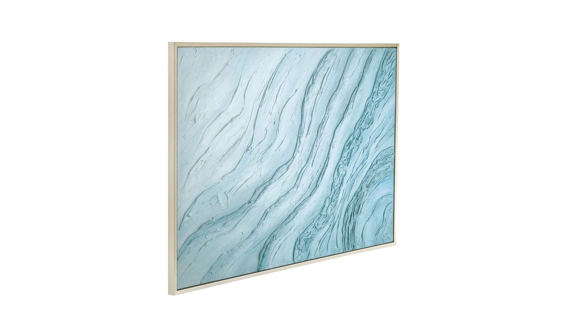 Framed Canvas Tidal Drift - Silver