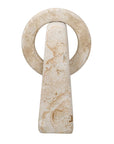 Continuum Stone - Indoor-Outdoor Sculpture - Brown / White