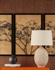 Tak Met Bloesem - Triptych Framed Print - Brown / Black