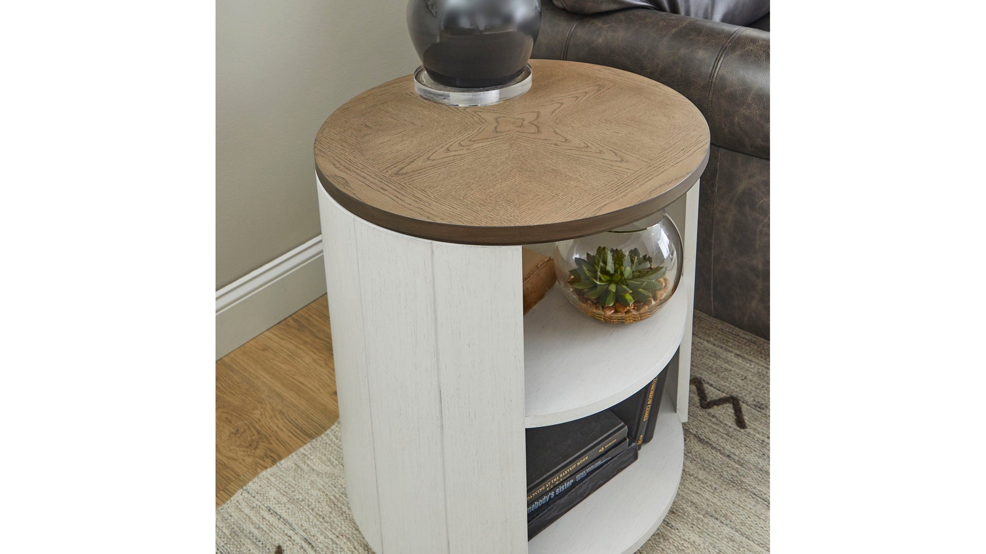 Melody - Round End Table - White