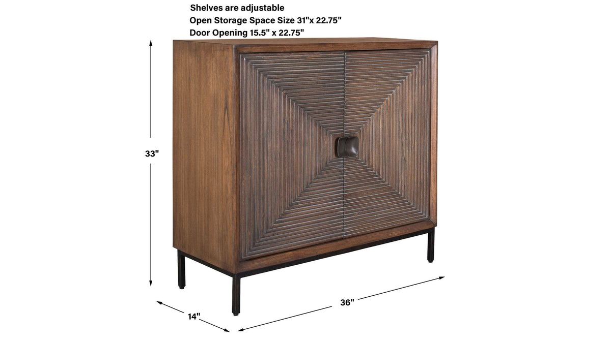 Bottom Line - 2 Door Wood Cabinet - Woodtone