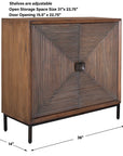 Bottom Line - 2 Door Wood Cabinet - Woodtone