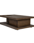 Athens - Rectangular Coffee Table With Casters - Chocolate Brown