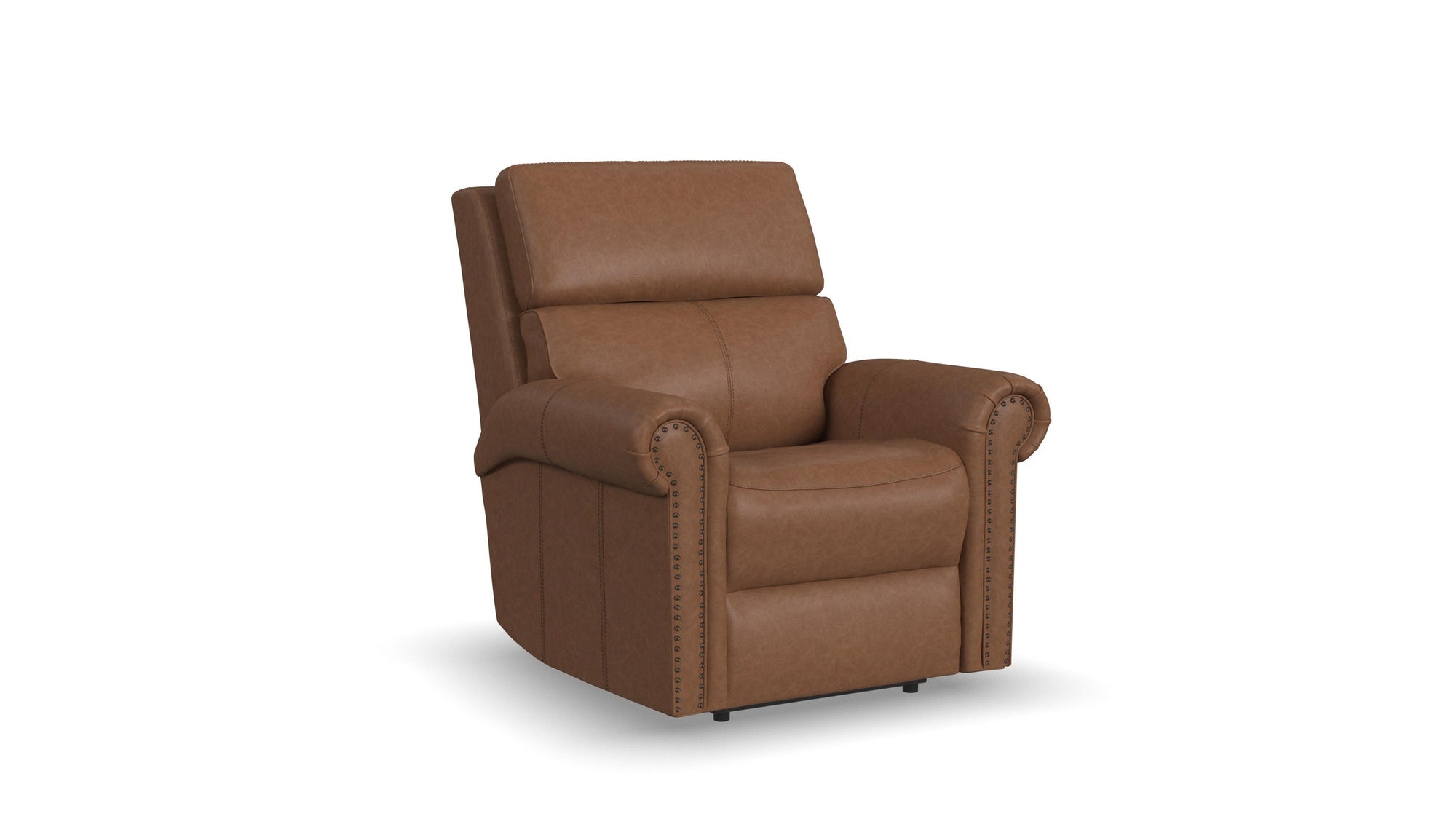 Bernard - Power Recliner With Power Headrest &amp; Lumbar With Nailhed Trim