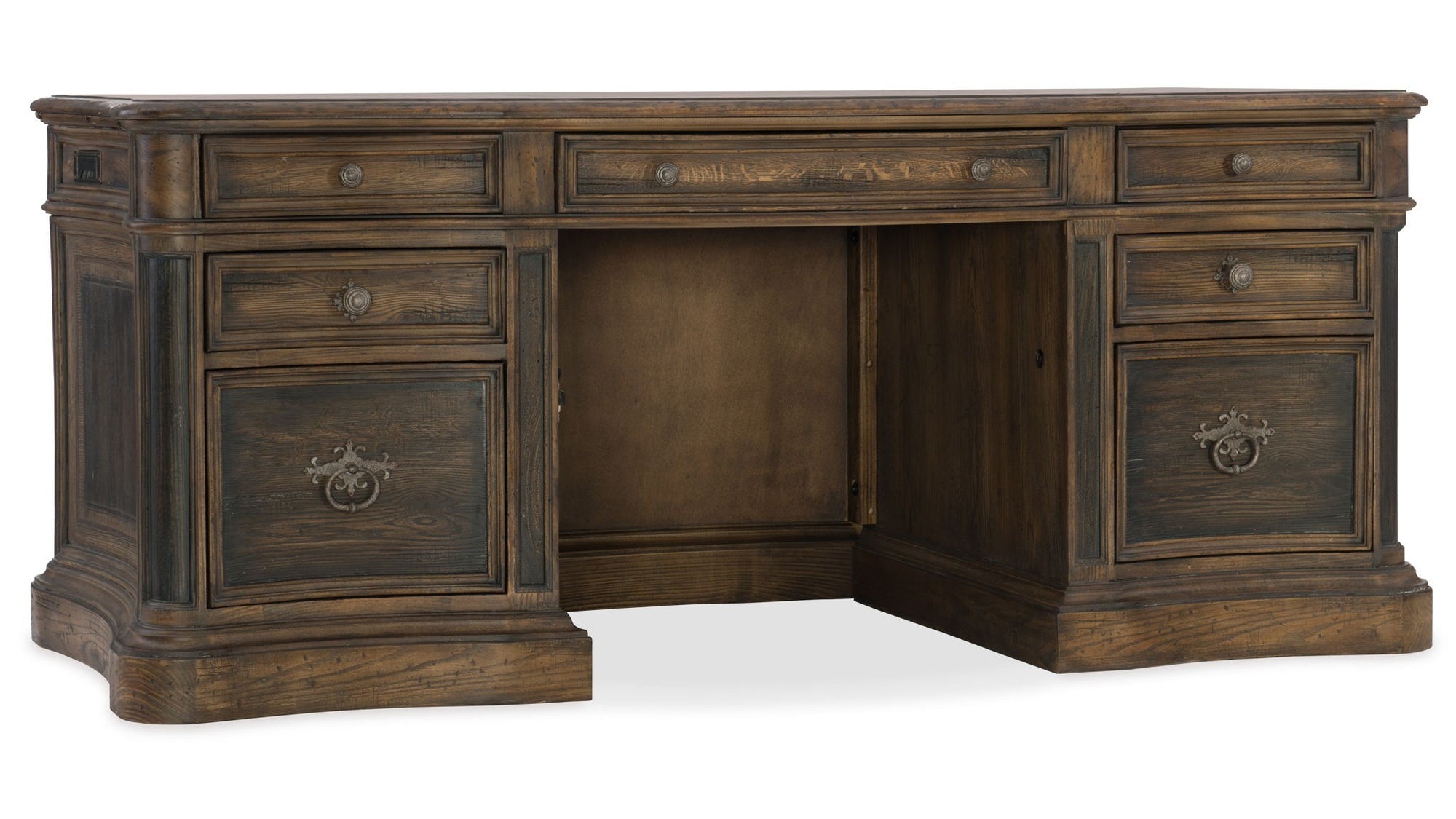 Hill Country - St. Hedwig Executive Desk - Dark Brown