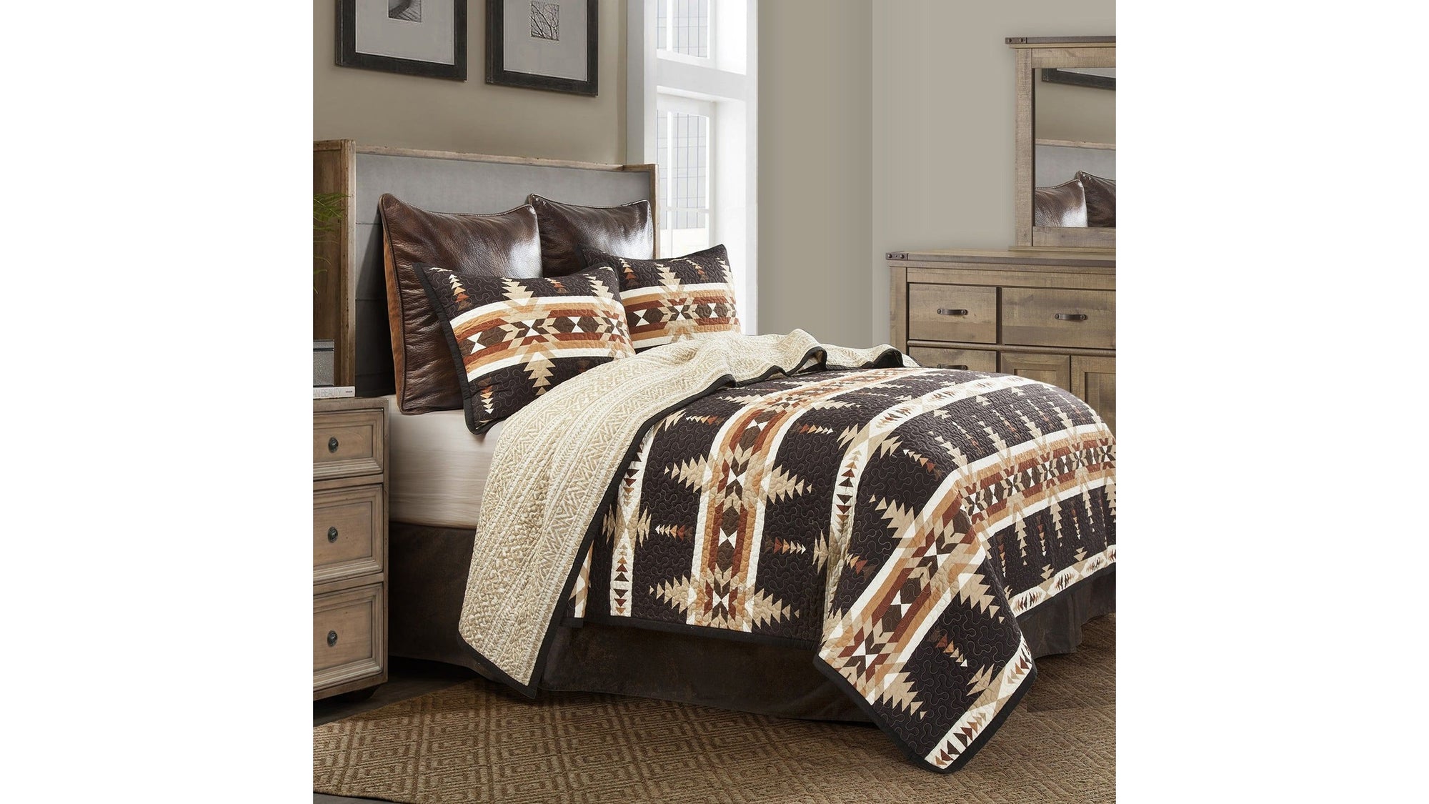 Yosemite - Twin Reversible Quilt Set Set of 2 - Multi Color
