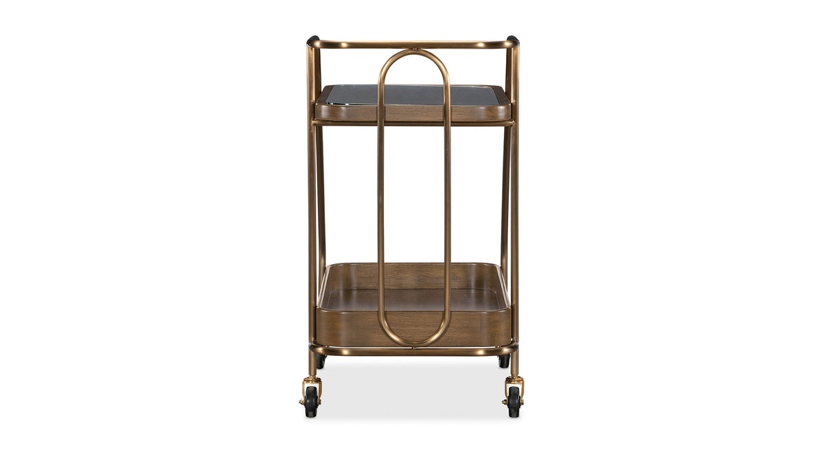 Commerce And Market - Walnut Wine and Bar Cart - Light Caramel