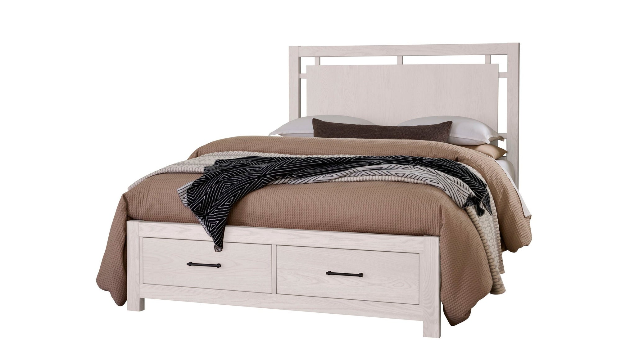 Lodge &amp; Loft - Floating Panel Bed With Footboard Storage