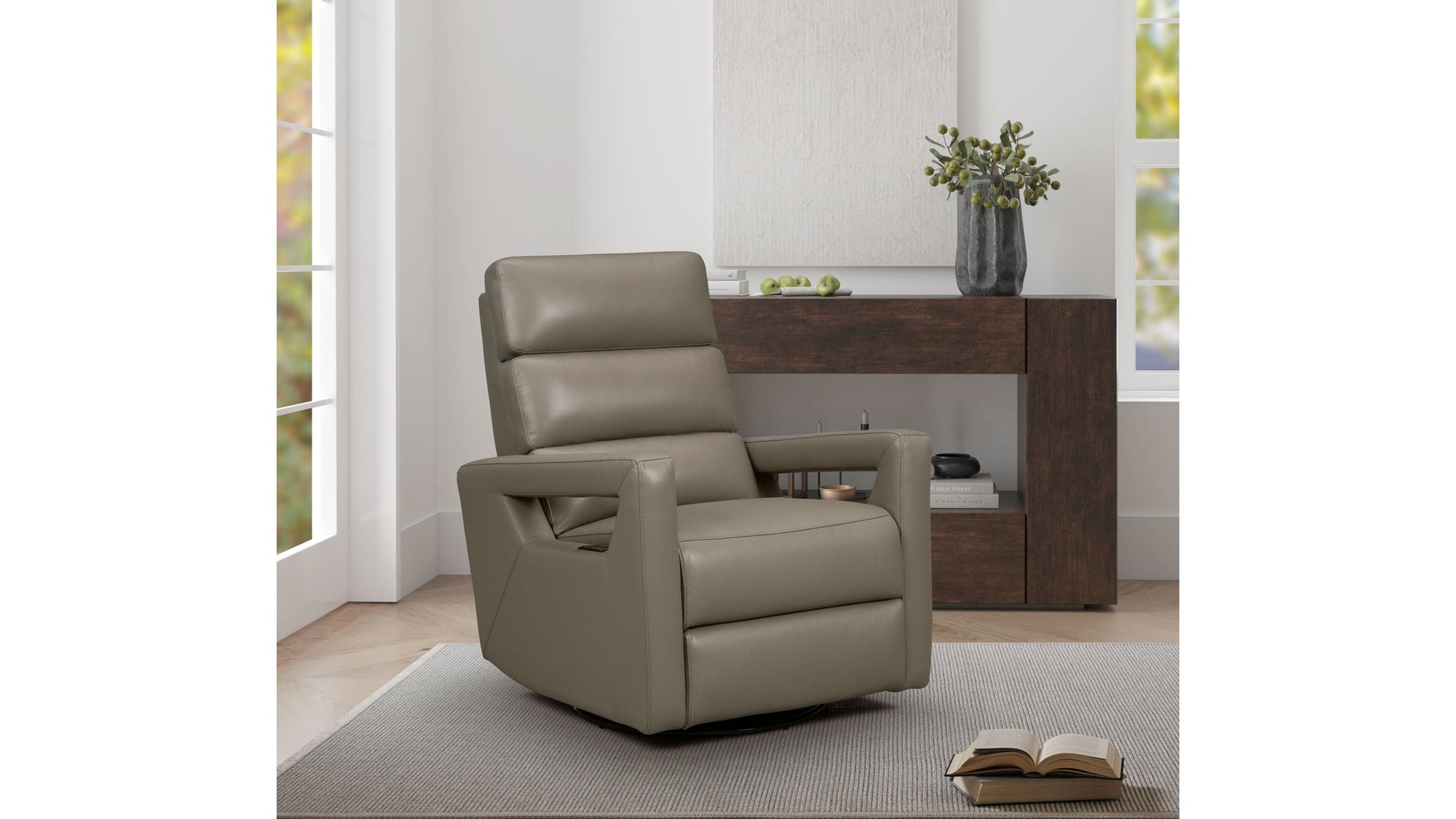 Jordan - Power Swivel Glider Recliner With Power Headrest