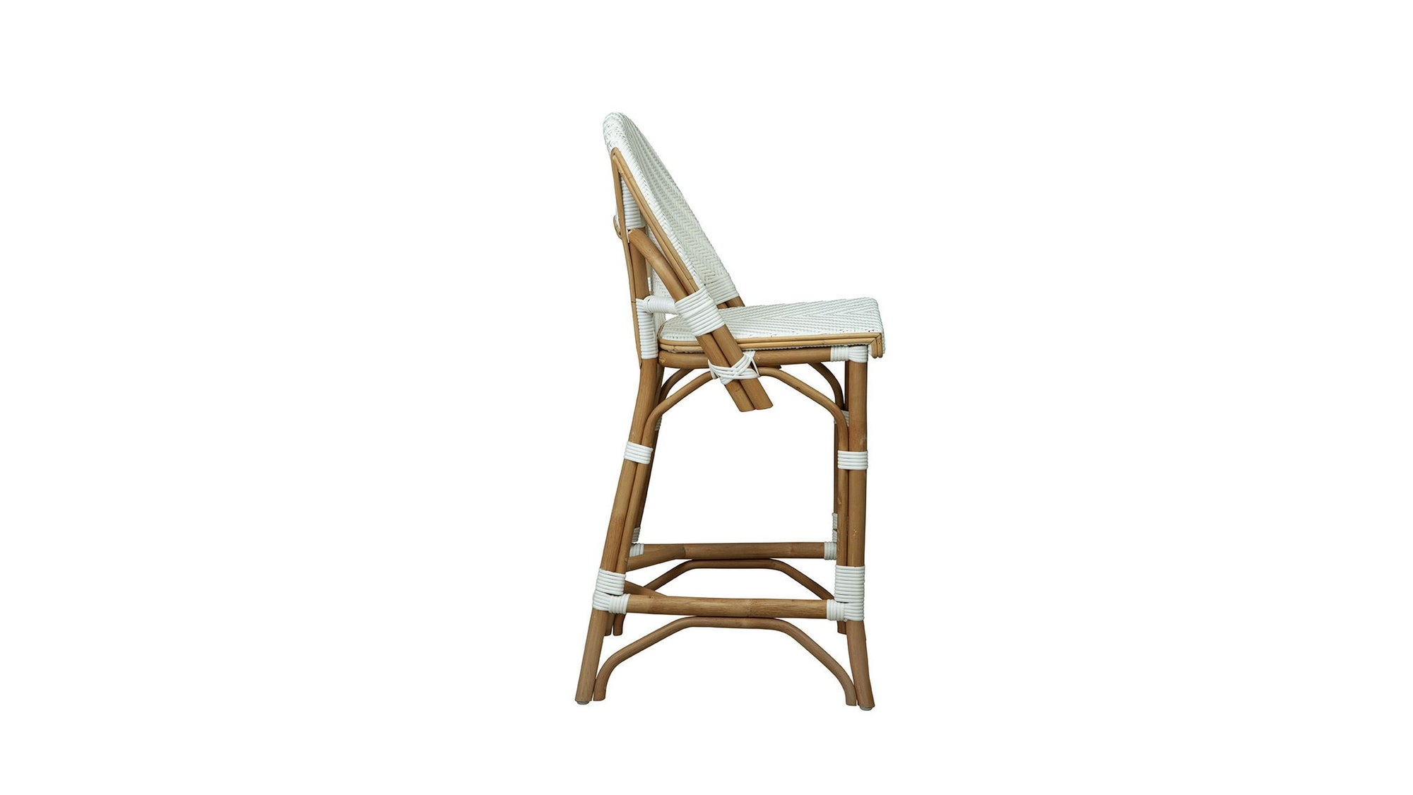 Jade - Counter Stool - White / Light Brown