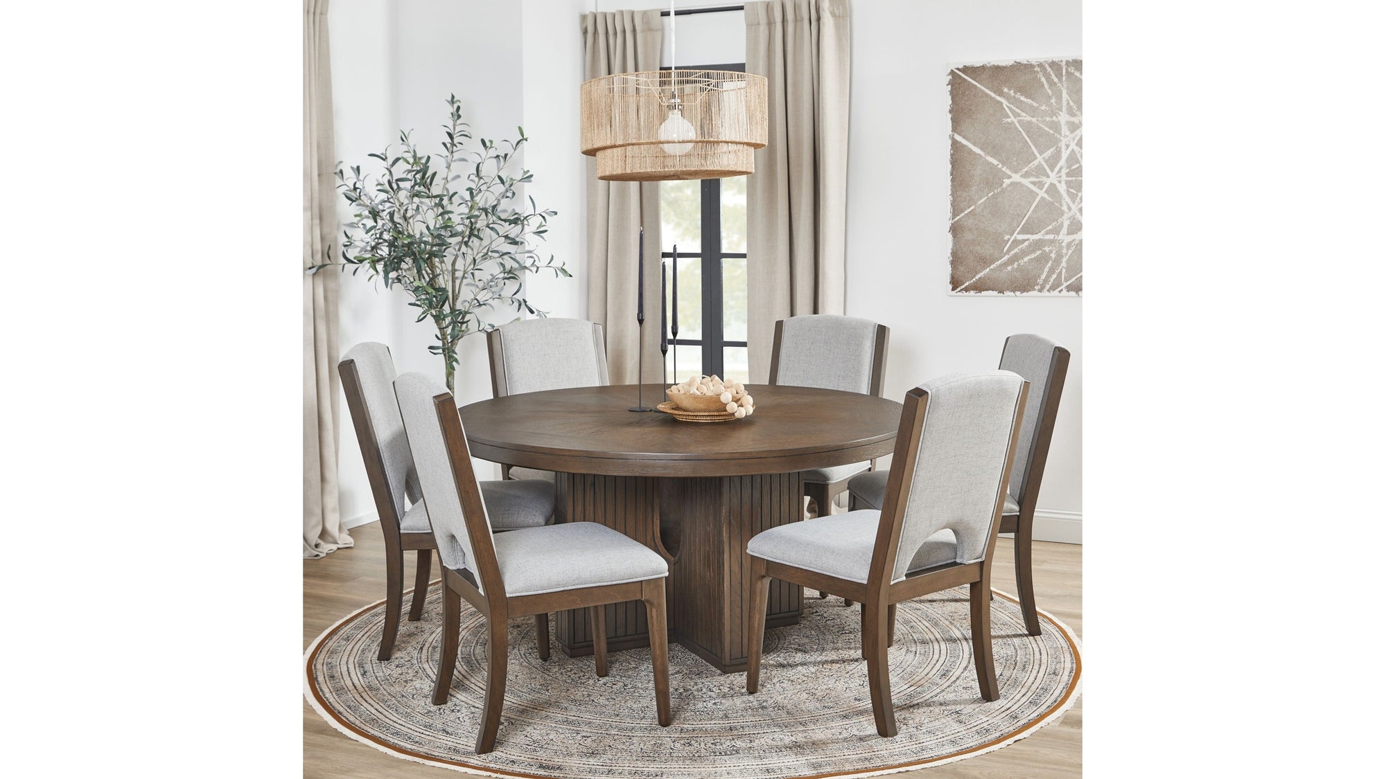 Athens - Round Dining Table - Chocolate Brown