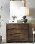 Bowtie - 3 Drawer Mid-Century Chest - Dark Brown