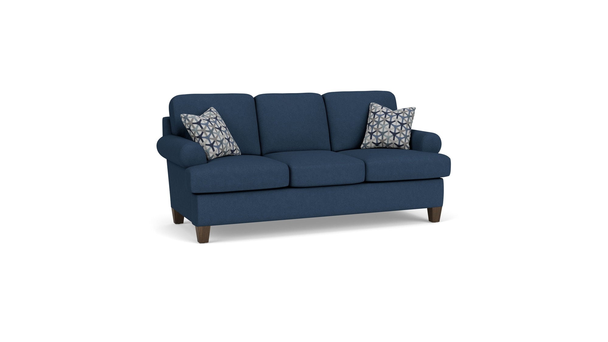 Moxy - Fabric Sofa, T-Shaped Seat Cushion, Curved Sock Arms
