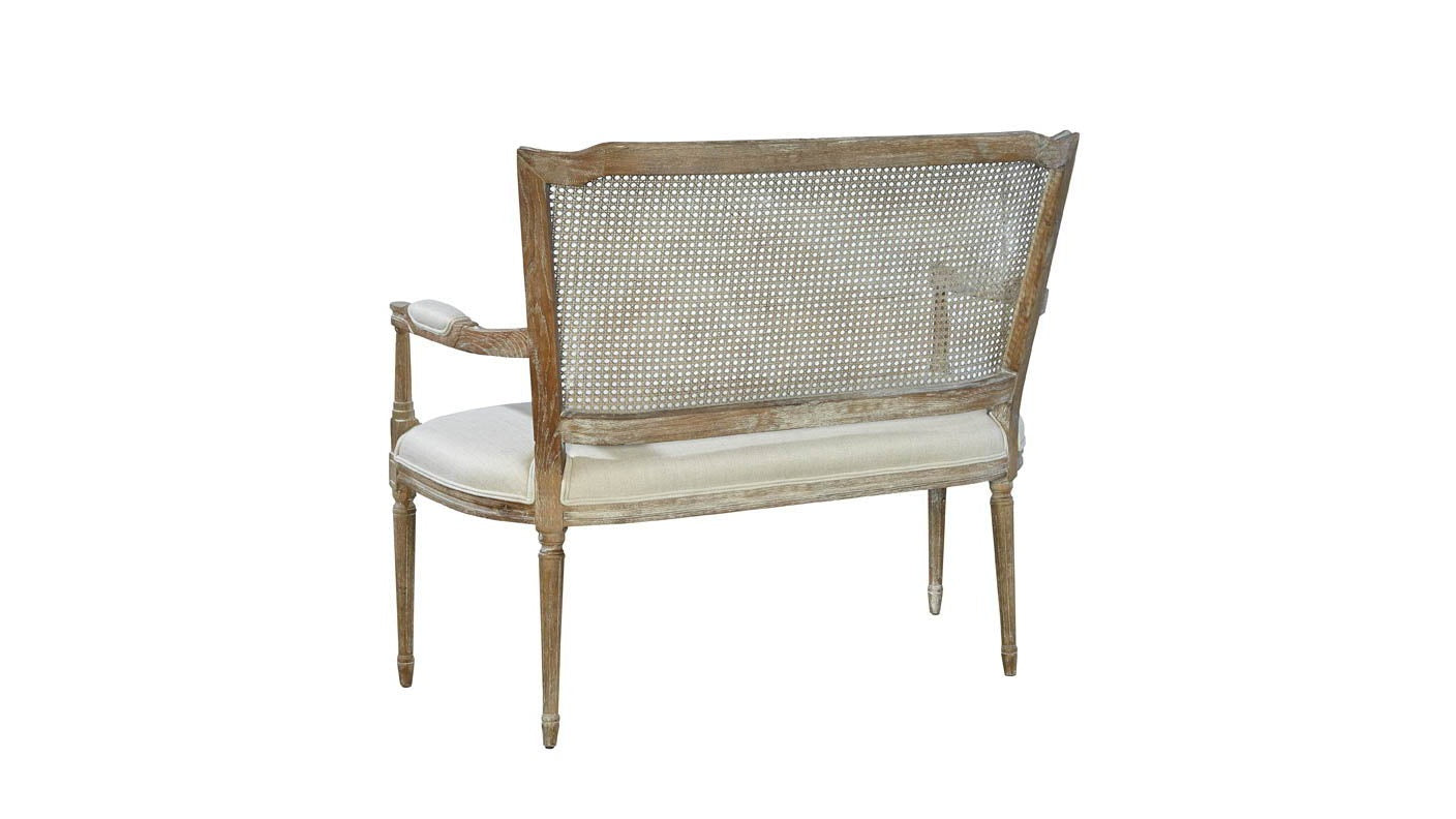 Channing - Settee - Pearl Silver
