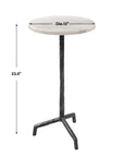 Puritan - White Marble Drink Table