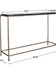 Ovard - Minimalist Metal Console Table - Brass