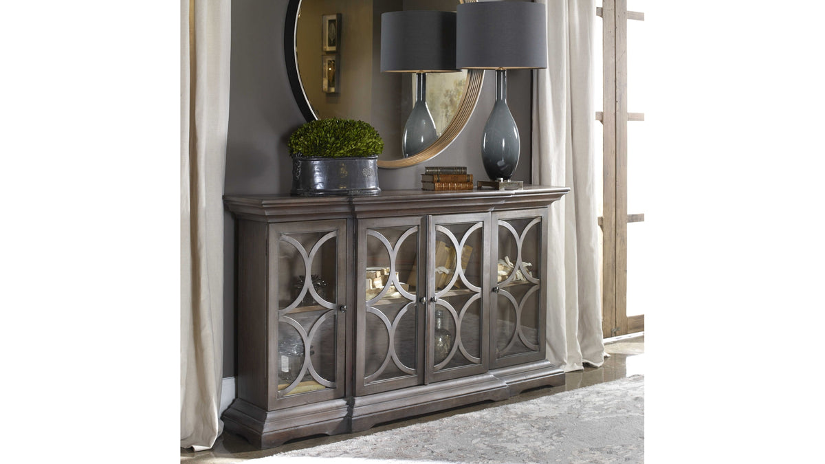 Belino - Wooden 4 Door Chest - Dark Brown