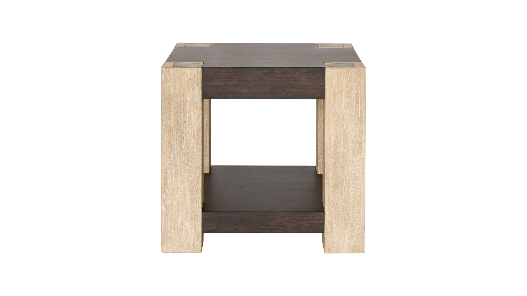 Harmony - End Table - Carbon Mindi / Blonde Acacia