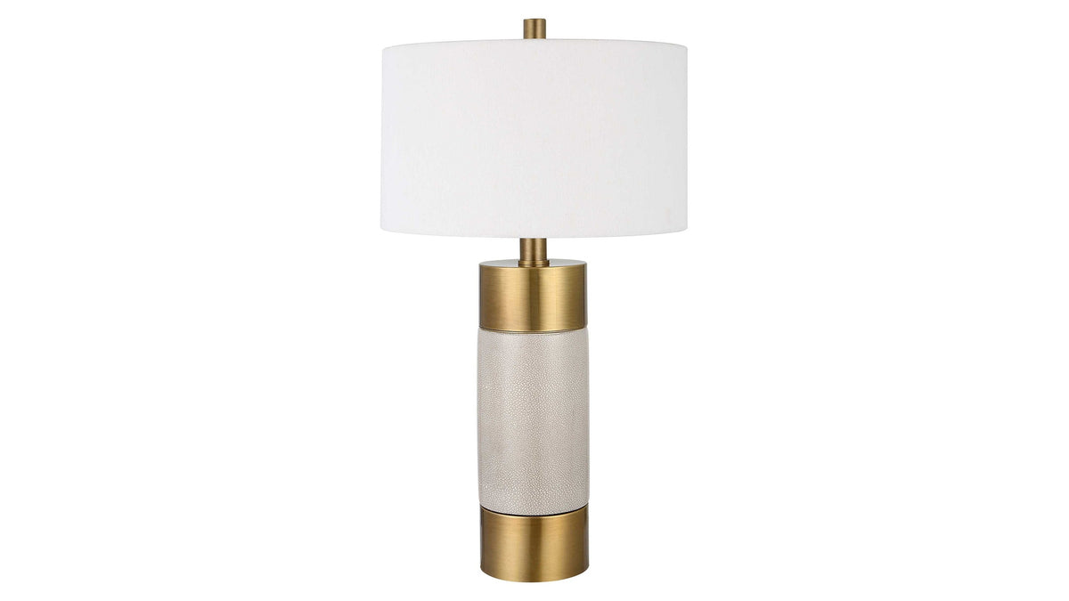 Adelia - Ivory &amp; Brass Table Lamp