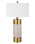 Adelia - Ivory & Brass Table Lamp