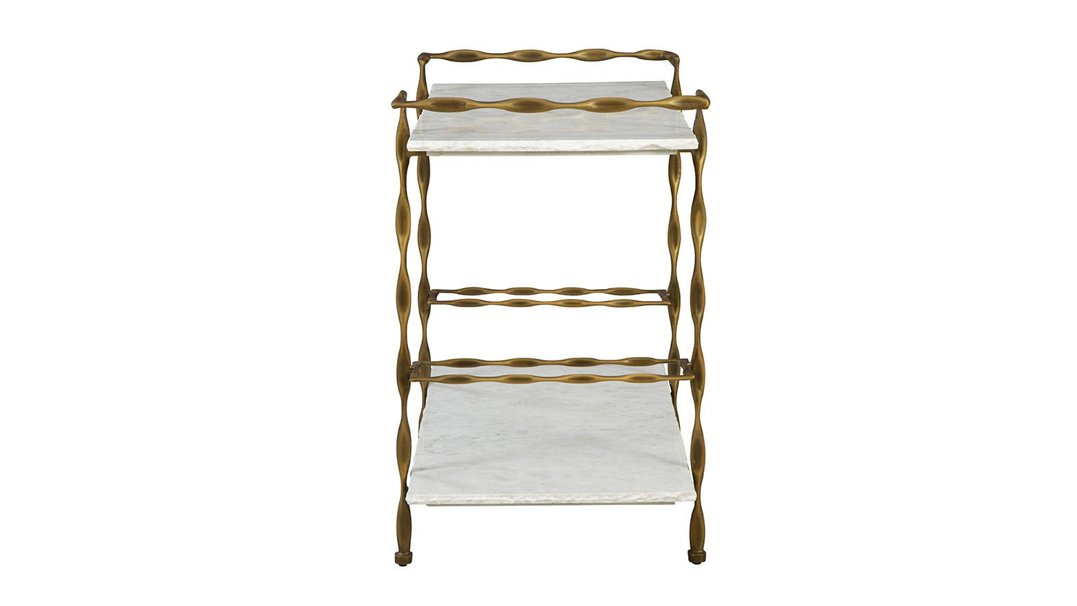 Vivian - Bar Cart - White / Gold