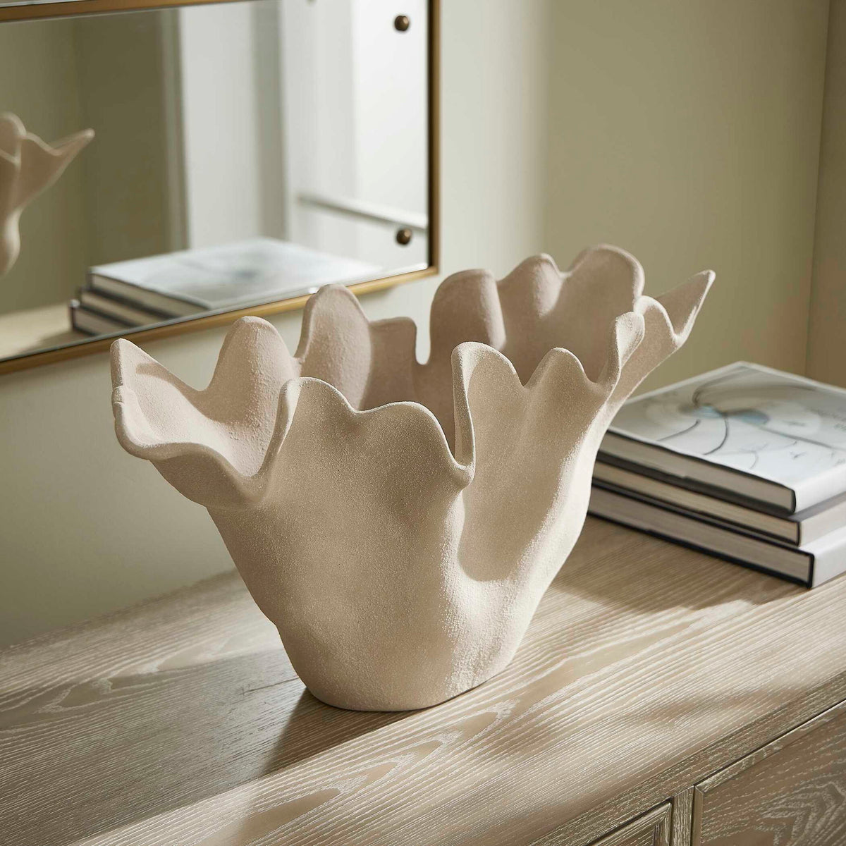 Sand Dune - Outdoor Ceramic Bowl - White