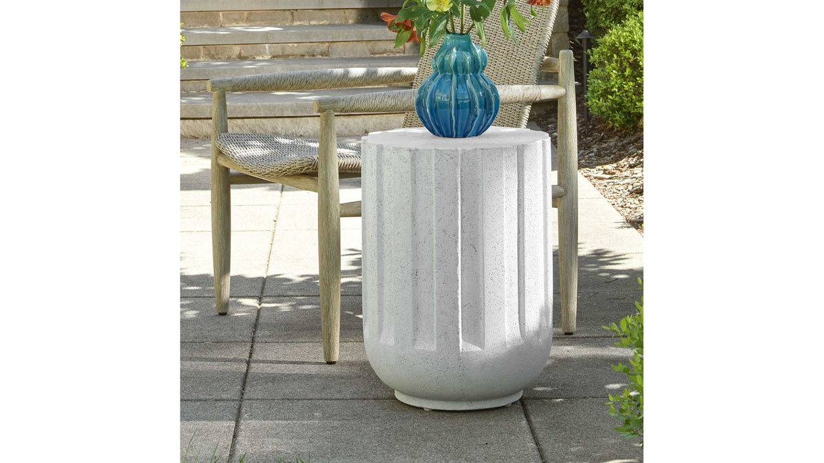 Jane - Outdoor Accent Table - White