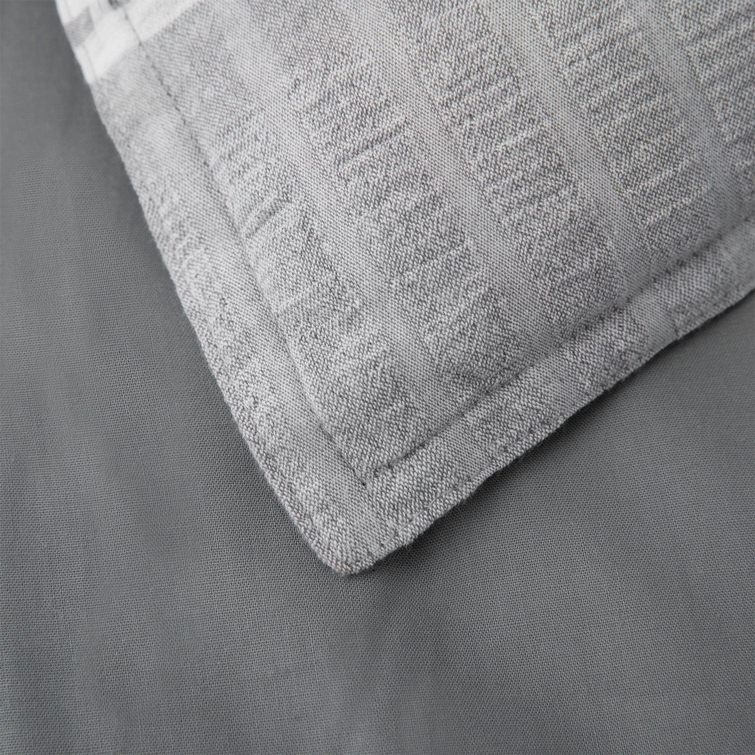 Lane - King Stripe Comforter Set (Set of 3) - Gray