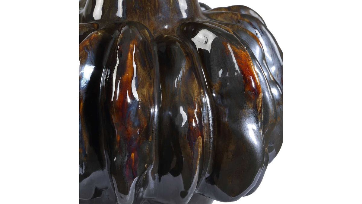 Umbrian - Gourd Vases Set of 2 - White & Brown