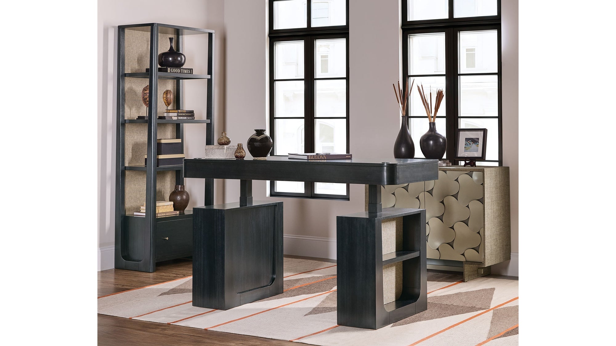 Melange - Pinwheel Hall Chest - Gray