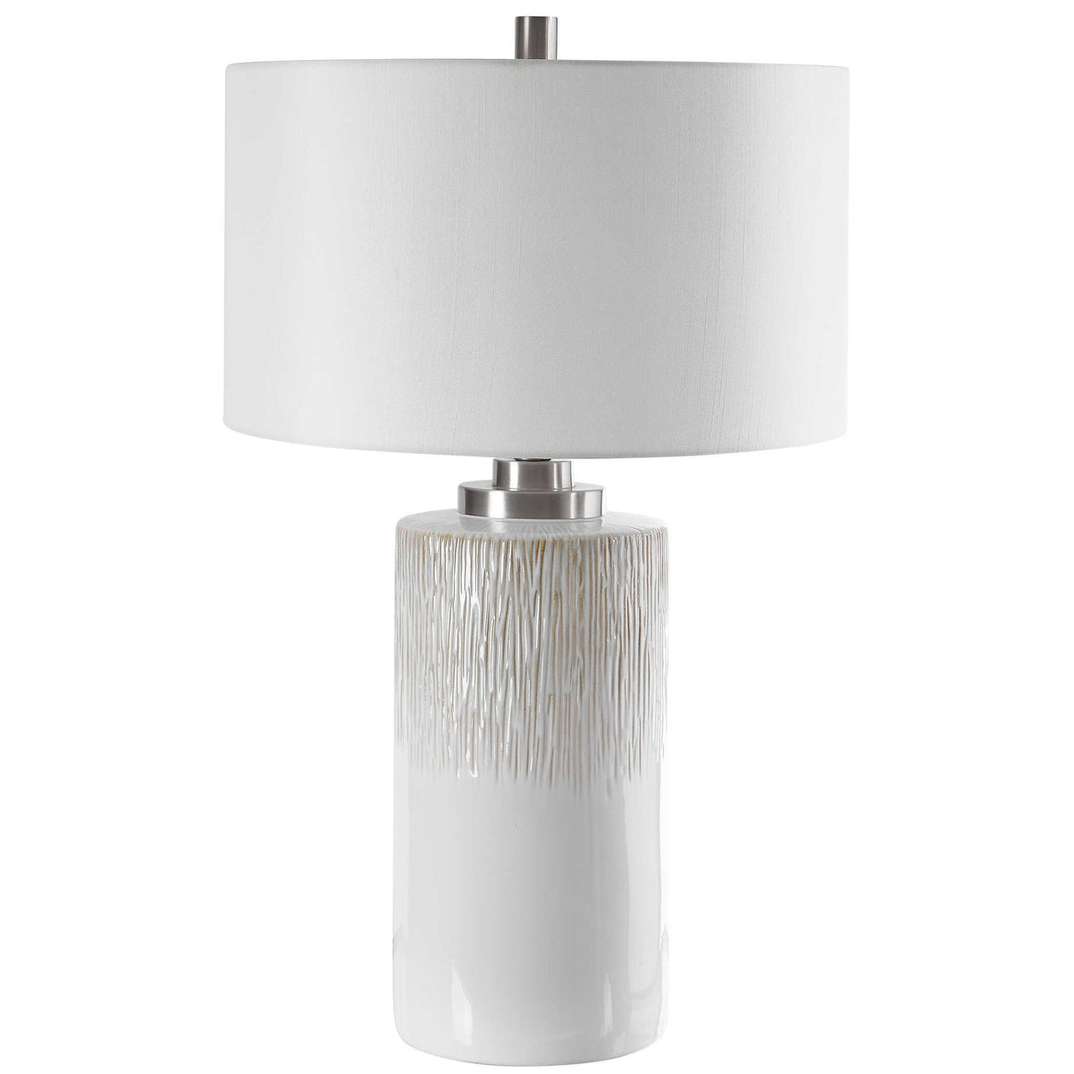Georgios - Cylinder Table Lamp - White