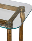 Elenio - Glass Console Table - Gold