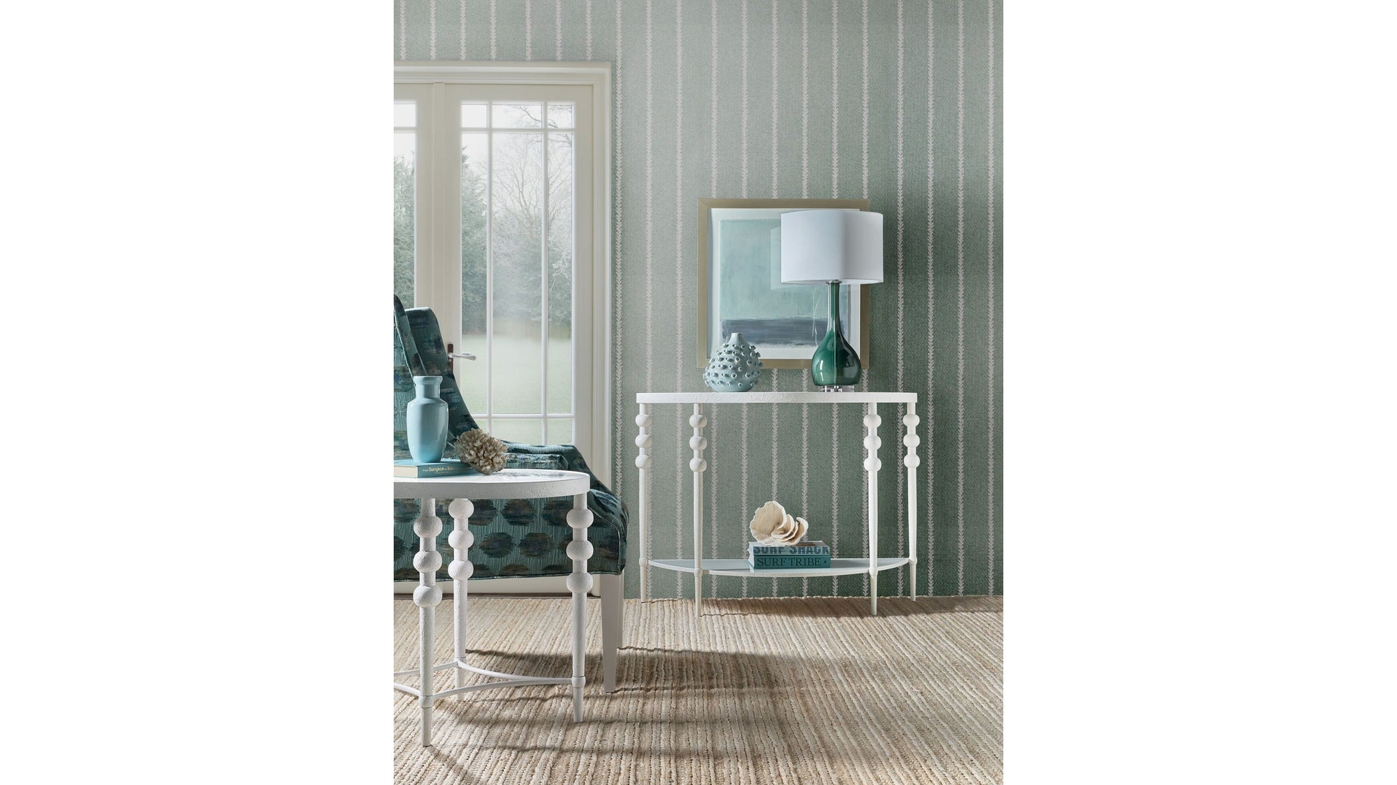Melange - On The Bright Side Oval End Table - White