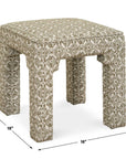 Satoria - Upholstered Small Bench - Green / White