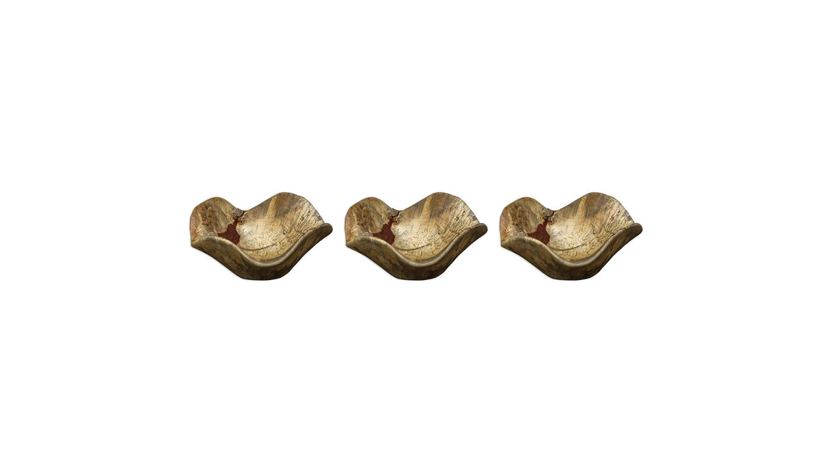 Tamarine - Wood Wall Art (Set of 3) - Light Brown