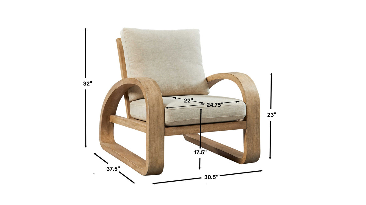 Barbora - Wooden Accent Chair