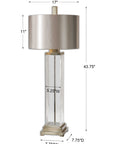 Drustan - Clear Glass Table Lamp - Silver