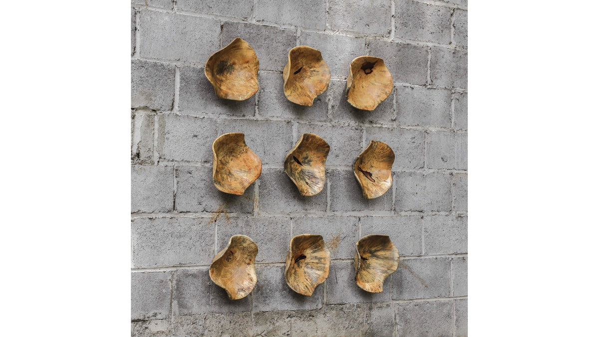 Tamarine - Wood Wall Art (Set of 3) - Light Brown