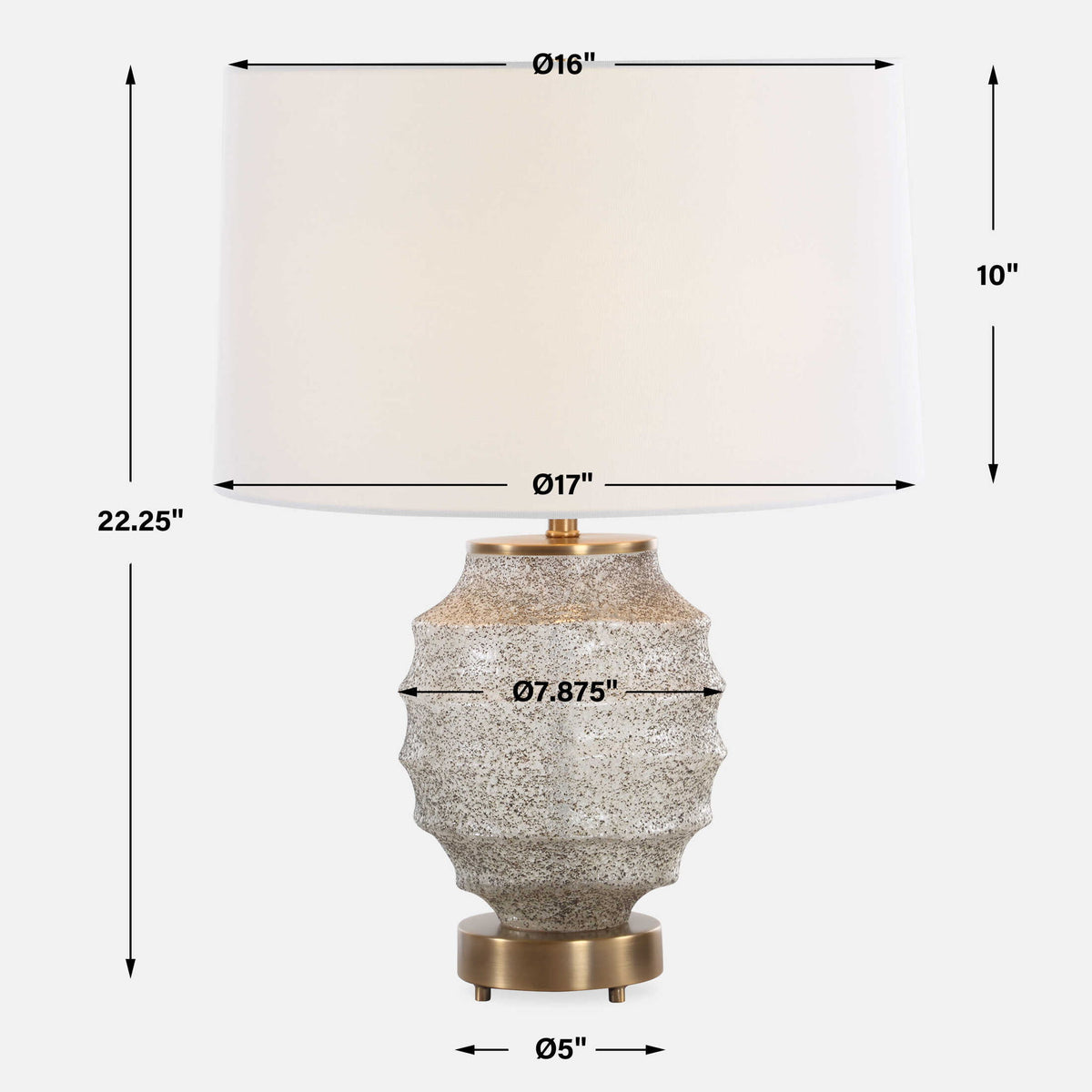 Acosta - Ribbed Table Lamp - Gray