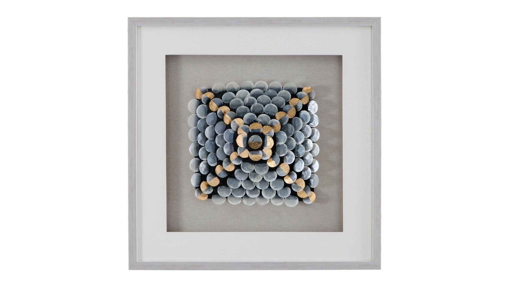 Roselle Canvas Art - Pearl Silver