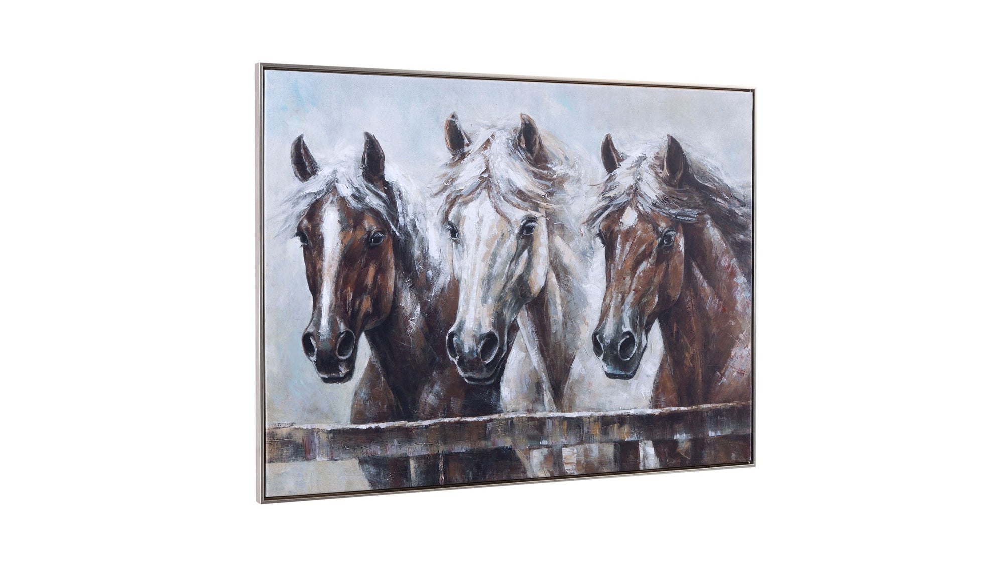 Majestic Framed Canvas - White
