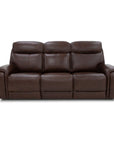 Walker - Power Reclining Sofa With Console, Power Headrest & Lumbar - Dark Brown