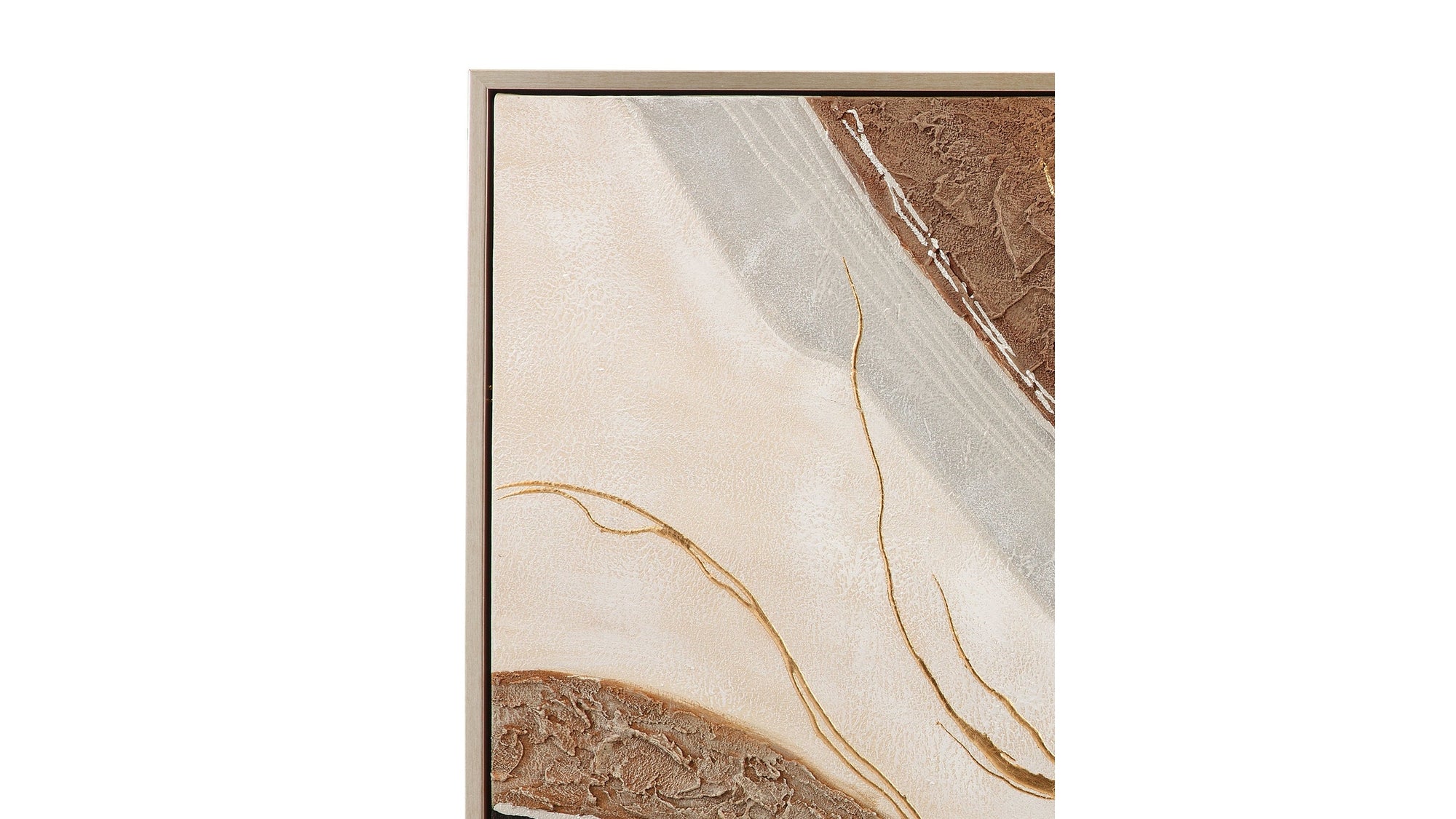 Portraits Framed Canvas - Light Brown / Beige