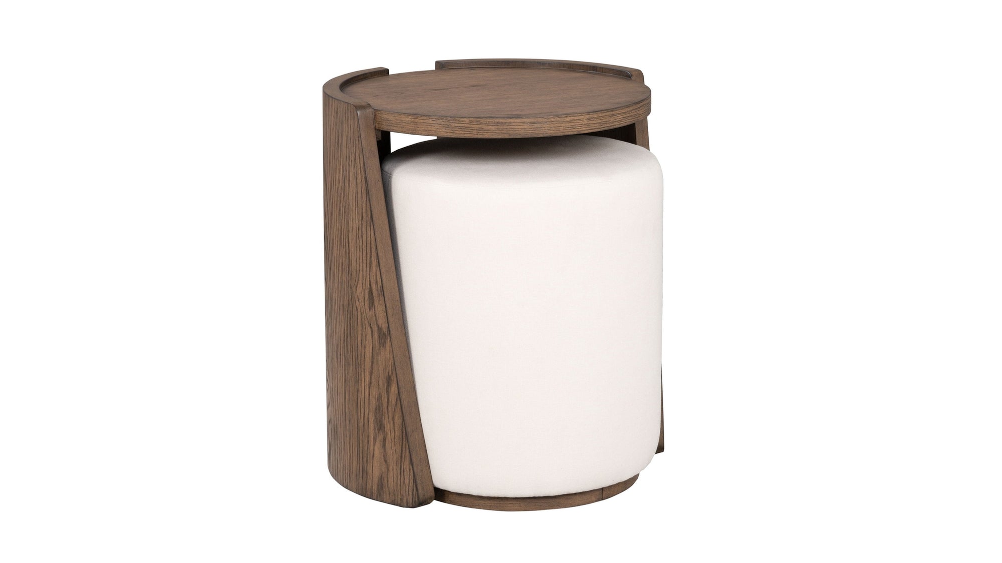 Lyra - End Table - Dark Brown / White