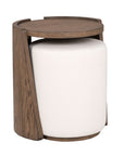 Lyra - End Table - Dark Brown / White
