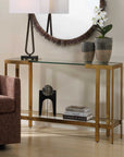 Kendrick - Glass Console Table - Gold