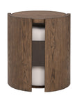 Lyra - End Table - Dark Brown / White