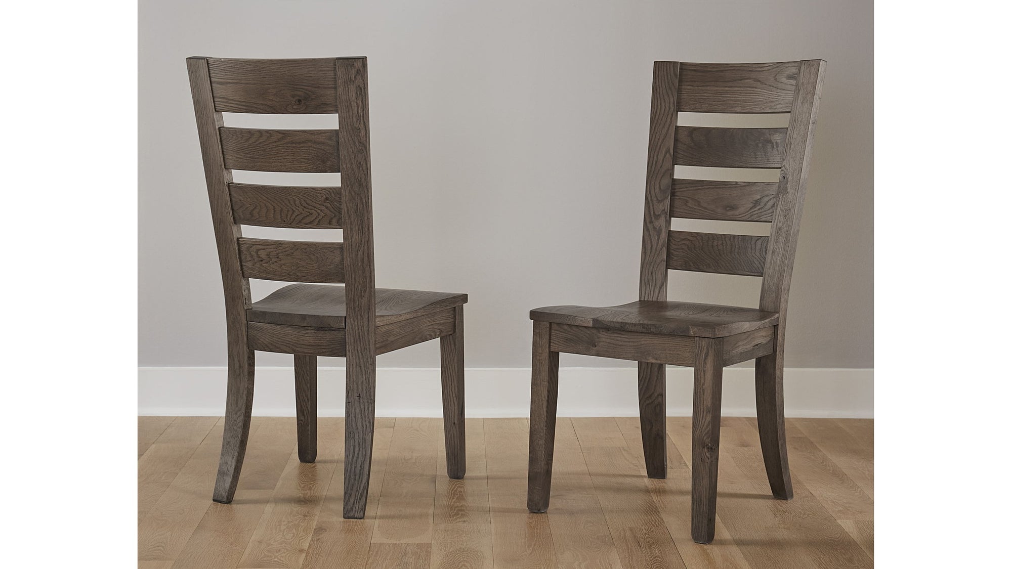 Dovetail - Horizontal Slat Dining Chair - Aged Gray