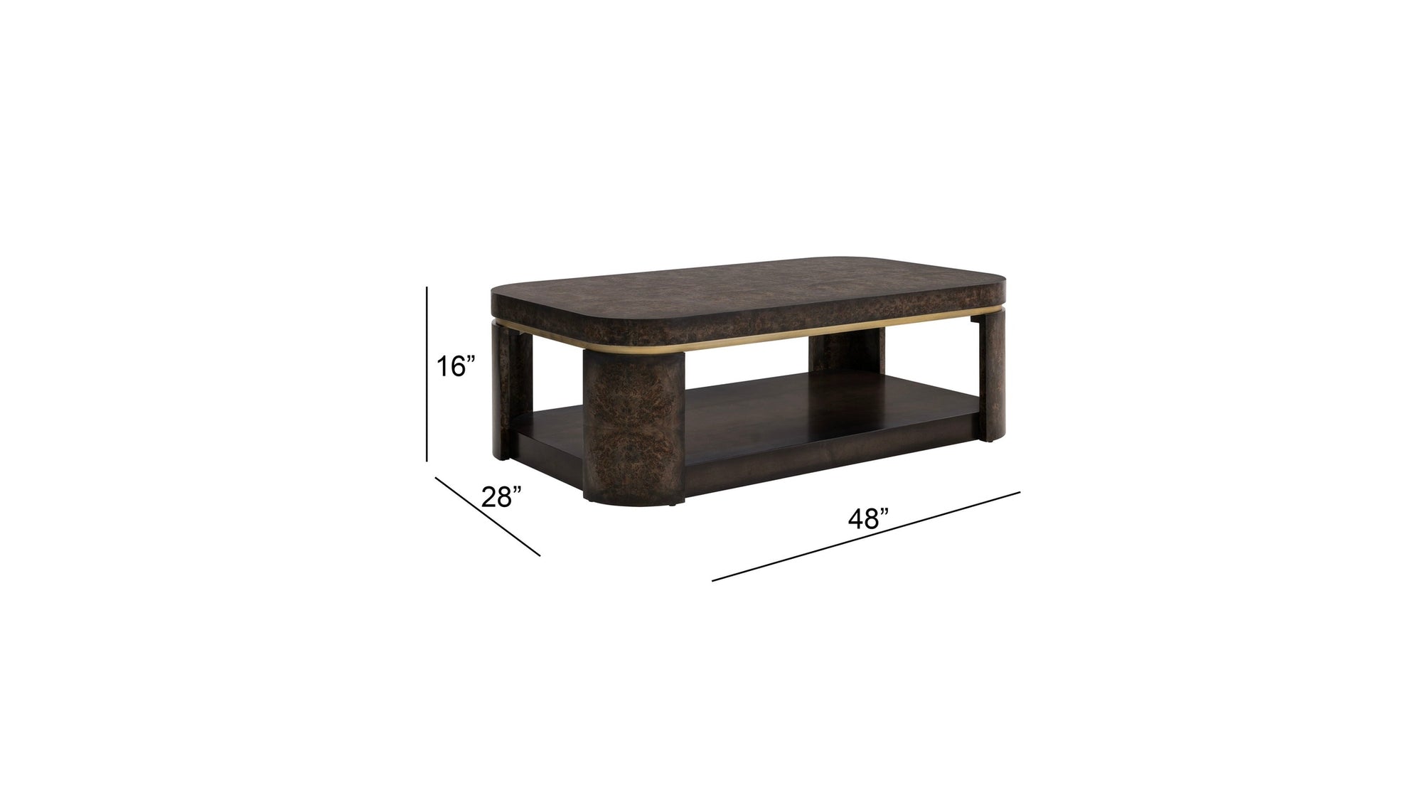 Langford - Coffee Table - Ebony Mappa Burl